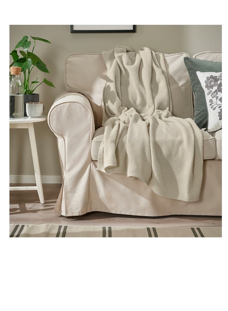 آيكيا فراكتا غطاء ملمس قطني أبيض عاجي ‎130x170 سم‏ - Image 2