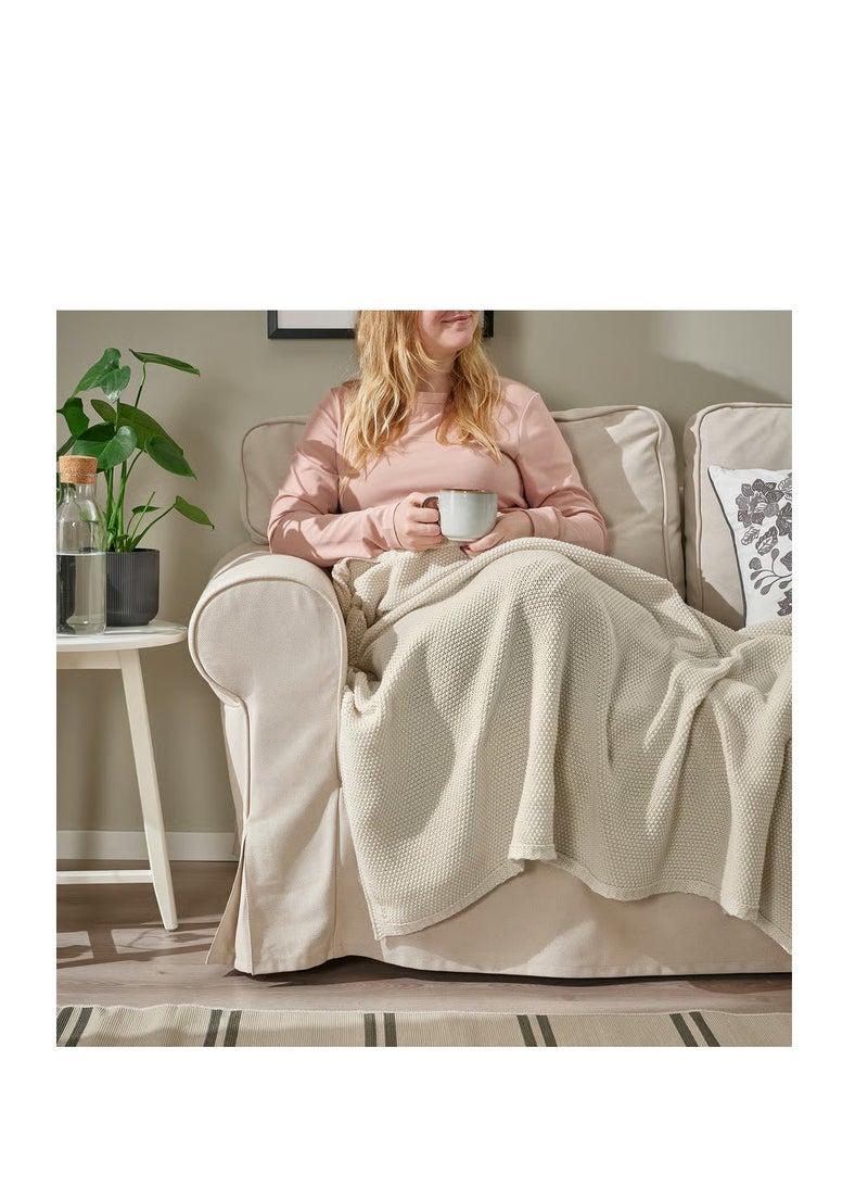 آيكيا فراكتا غطاء ملمس قطني أبيض عاجي ‎130x170 سم‏ - Image 5