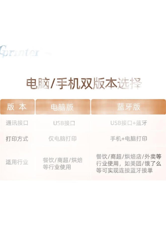 Gprinter Thermal Label Printer Bluetooth Version For Printing Small Labels And 58Mm Receipts, Suitable For Clothing, Bubble Tea, Supermarket, And Retail Gp-2270T - Image 3