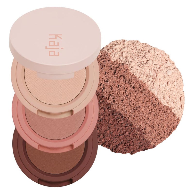 Kaja Beauty Bento Collection - Bouncy Eyeshadow Trio | Burnt Sandy Brown Tones, Travel Size, 13 Velvet Dream, 2019 Allure Best of Beauty Award, 0.03 Oz - Image 1