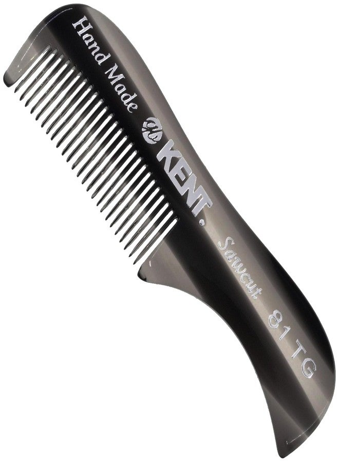 Kent A 81T Graphite X-Small Gentleman's Beard and Mustache Pocket Comb, Fine Toothed Pocket Size for Facial Hair Grooming and Styling. Saw-cut of Cellulose Acetate, Hand Polished. Hand-Made in England - Image 1