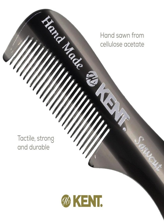 Kent A 81T Graphite X-Small Gentleman's Beard and Mustache Pocket Comb, Fine Toothed Pocket Size for Facial Hair Grooming and Styling. Saw-cut of Cellulose Acetate, Hand Polished. Hand-Made in England - Image 5