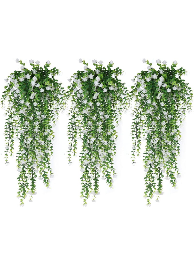 Generic 1 x 5 pcs Eucalyptus Camellia Wall Hanging Decor White 