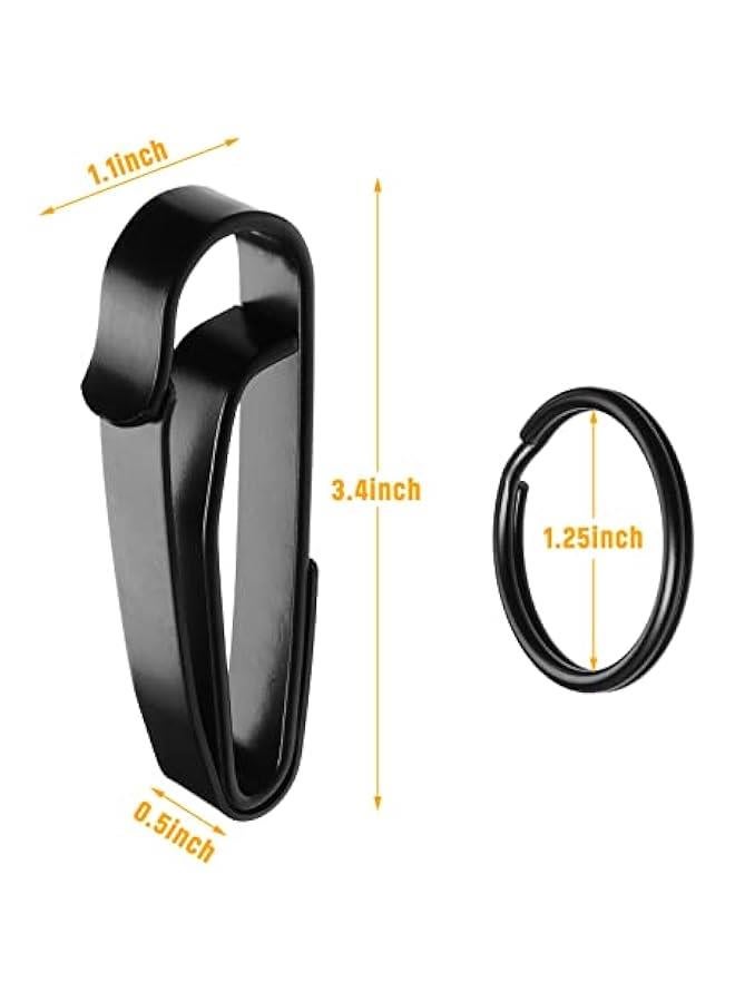 Generic Tactical Stealth Key Ring Holder Special for Police and Fire Agencies Duty Belt, Double Side Quick Release Key Holder with Detachable Keyring (2.25-Inch Max)- 2 PACK  - Image 3