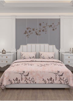 Status Contract Status Contract-Cotton Rich Double Bedsheet with 2 Pillow Covers for Bed Room, Home, Hotel-120 GSM, Cream, 220 X 240 Cm  - Image 1