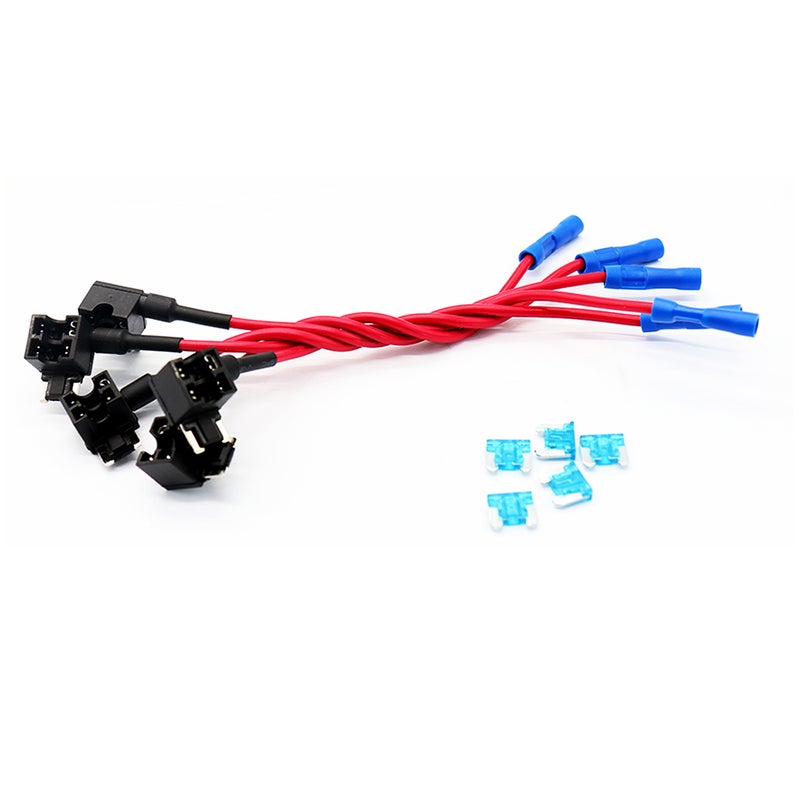 10Pcs 12V Car Add-a-circuit Low Profile Mini Fuse Tap Adapter Mini Fuse Holder with 5Pcs 15A Fuses - Image 4
