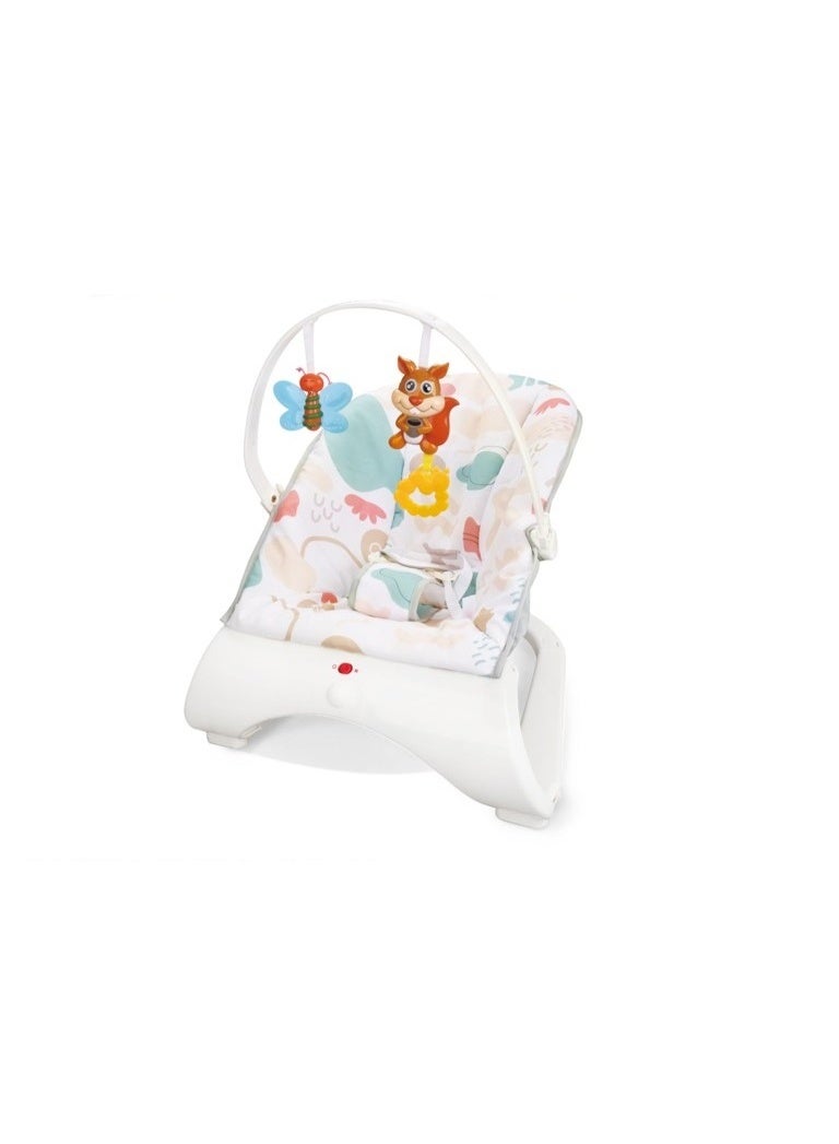 Tiibaby كرسي هزاز للأطفال Tiibaby 68180 مع مقعد بحركة لطيفة، شريط ألعاب، حزام أمان ثلاثي النقاط - Image 1