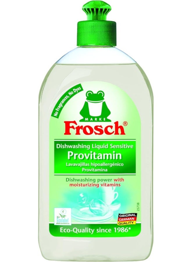 Frosch سائل غسيل الصحون الحساس بروفيتامين 500 مل - تركيبة لطيفة، مختبر جلدياً، مثالي للبشرة الحساسة - Image 3