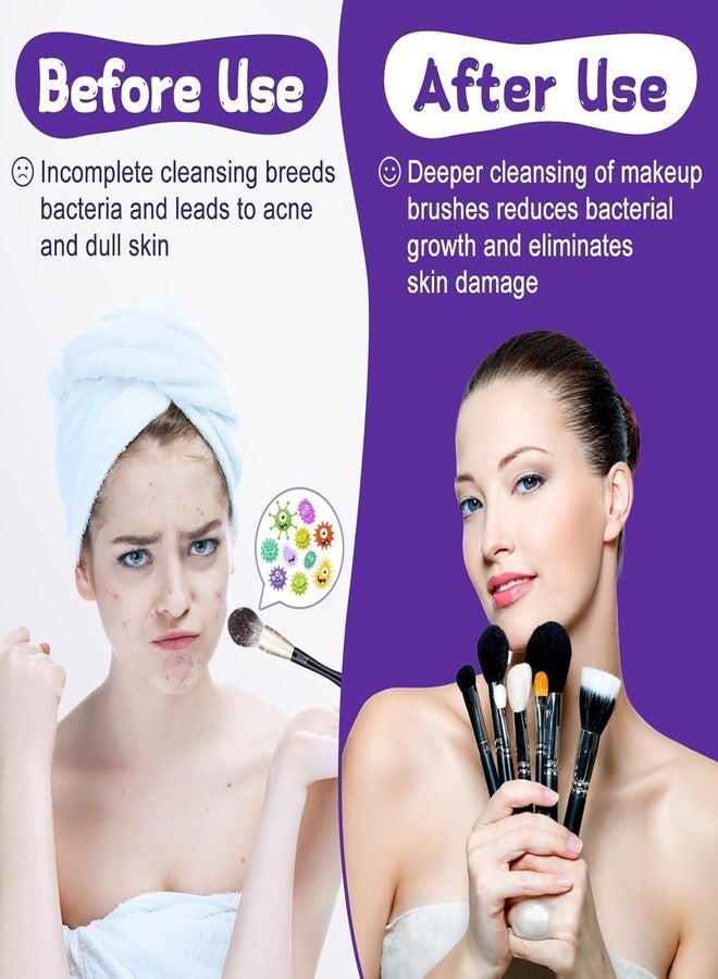 GOMNIK 3-in-1 Silicone Makeup Brush Cleaner Bowl Set - Deep Cleaning Mat, Brush Drying Holder & Cosmetic Organizer - Efficient Makeup & Paint Brush Cleaner for Flawless Beauty Routine - Image 5