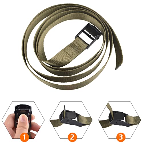 TRIWONDER Cinch Tie Down Strap Lashing Straps Heavy Duty Nylon Straps with Cam Buckles for Cargo, Trucks, Boat, Motorcycle,SUP, Kayak, Canoe, Trailer (1.5m, Green - 4 Pack) - Image 5