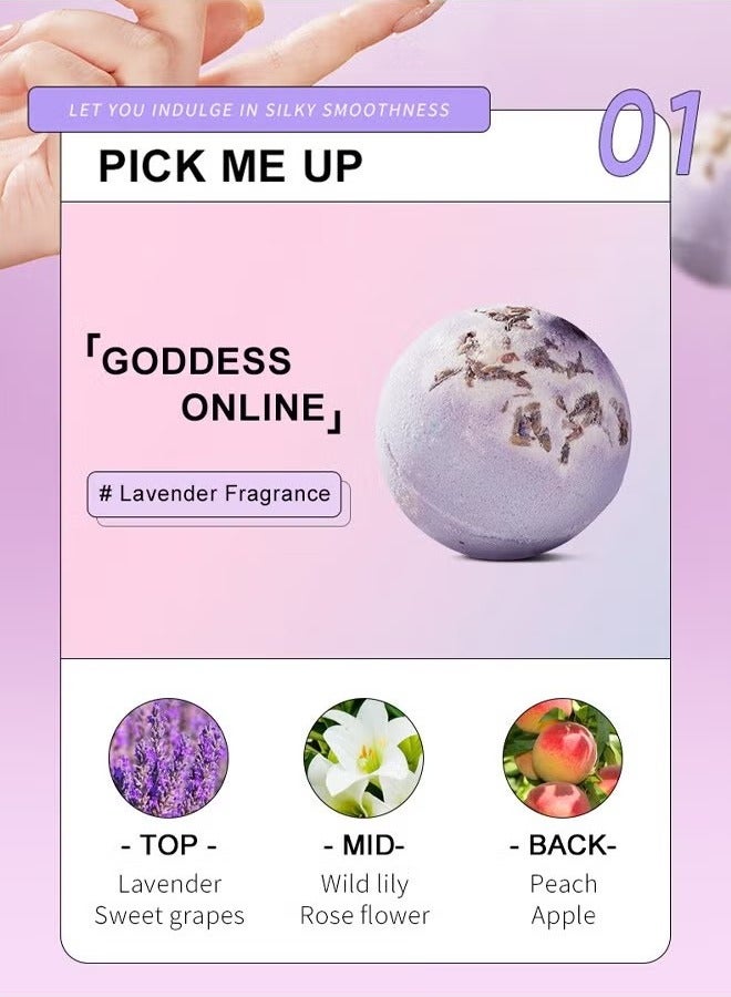 SADOER 4 types of 100g bath bomb bombs, clean aromatherapy bath balls, lavender scent, lemon scent, rose scent, rosemary scent  - Image 3