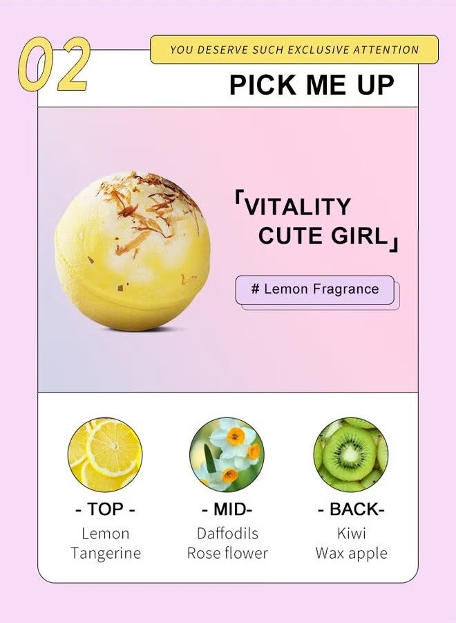 SADOER 4 types of 100g bath bomb bombs, clean aromatherapy bath balls, lavender scent, lemon scent, rose scent, rosemary scent  - Image 4