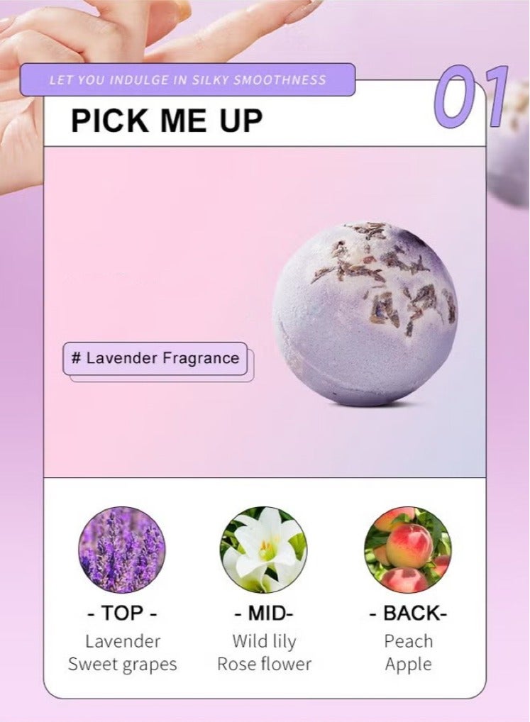 SADOER 4 types of 100g bath bomb bombs, clean aromatherapy bath balls, lavender scent, lemon scent, rose scent, rosemary scent - Image 3
