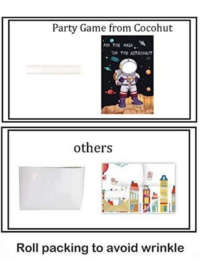 Generic - Pin The Mask On The Astronaut Game Kids Solar System/Outer Space Birthday Party Supplies Decorations - Image 1