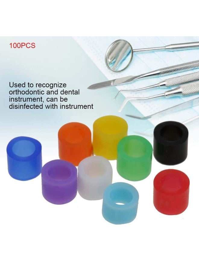 klarako 100 pieces Autoclavable Universal Dental Instrument Orthodontic Silicone Code Rings, Dental Code Rings Dental Instrument Code Rings for multi-colored universal dental instruments - Image 4