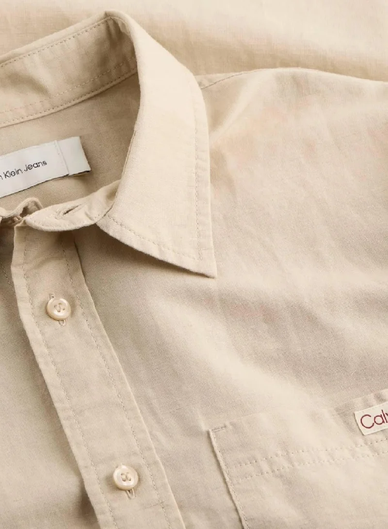Calvin Klein Jeans  Linen Cotton Shirt for Men | Best Price UAE