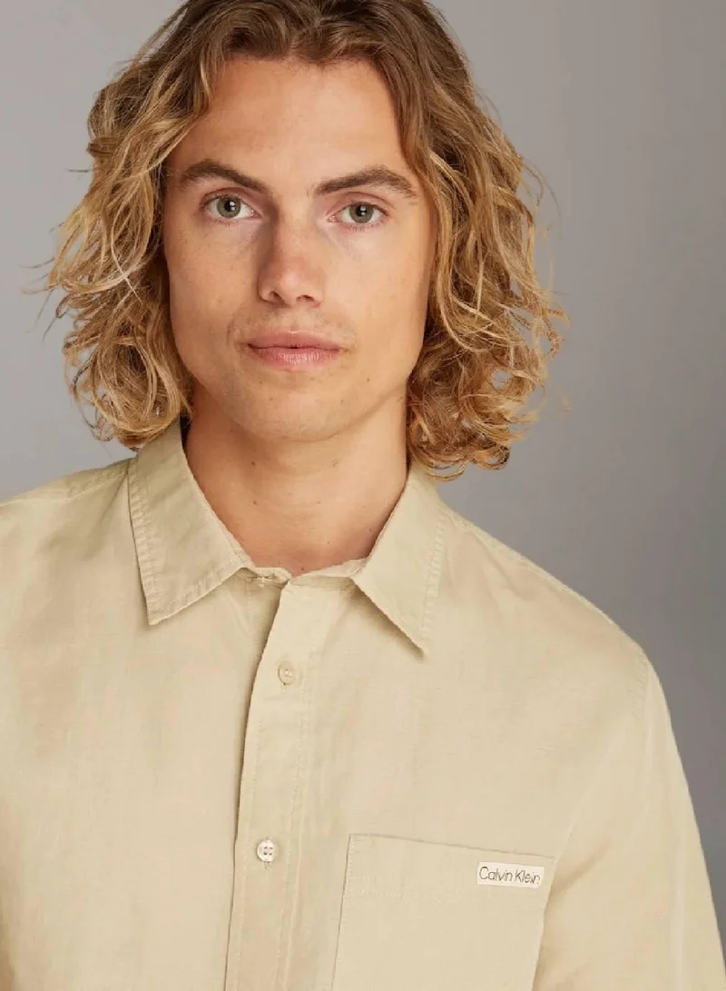 Calvin Klein Jeans  Linen Cotton Shirt for Men | Best Price UAE