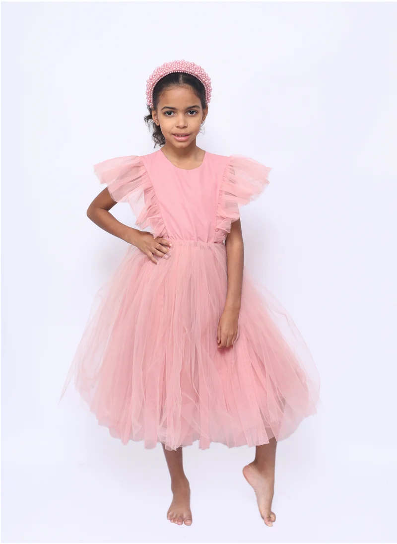 D'Daniela Natalya Dress Pink Net