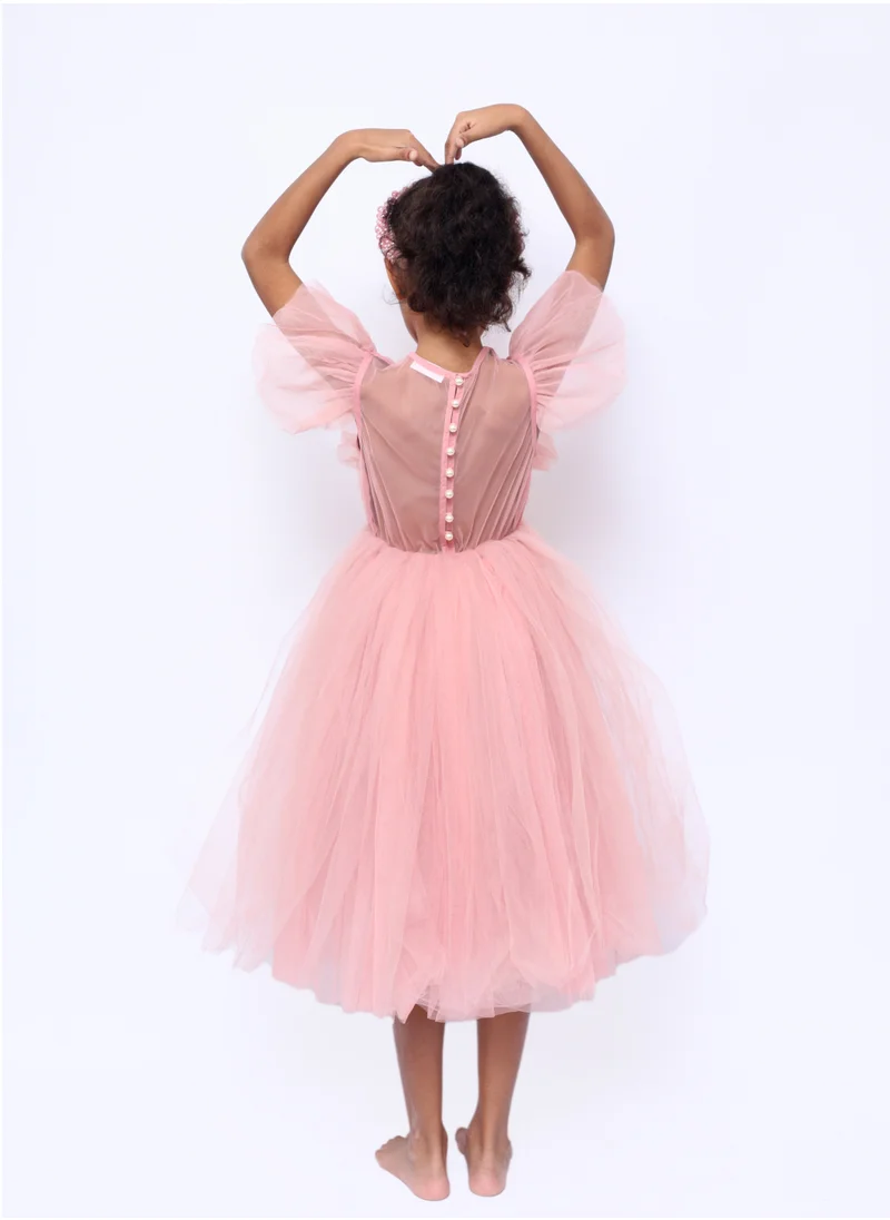 D'Daniela Natalya Dress Pink Net
