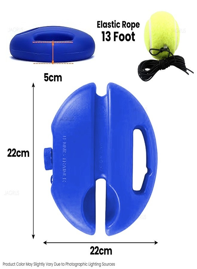 GTS Portable Tennis Cricket Trainer Rebound Ball Set: Solo Cricket Trainer Set & Tennis Ball with Rope for Self Training| Cricket Practice Ball with Rope and Anti-Slip Strip for Improved Skills - Image 4