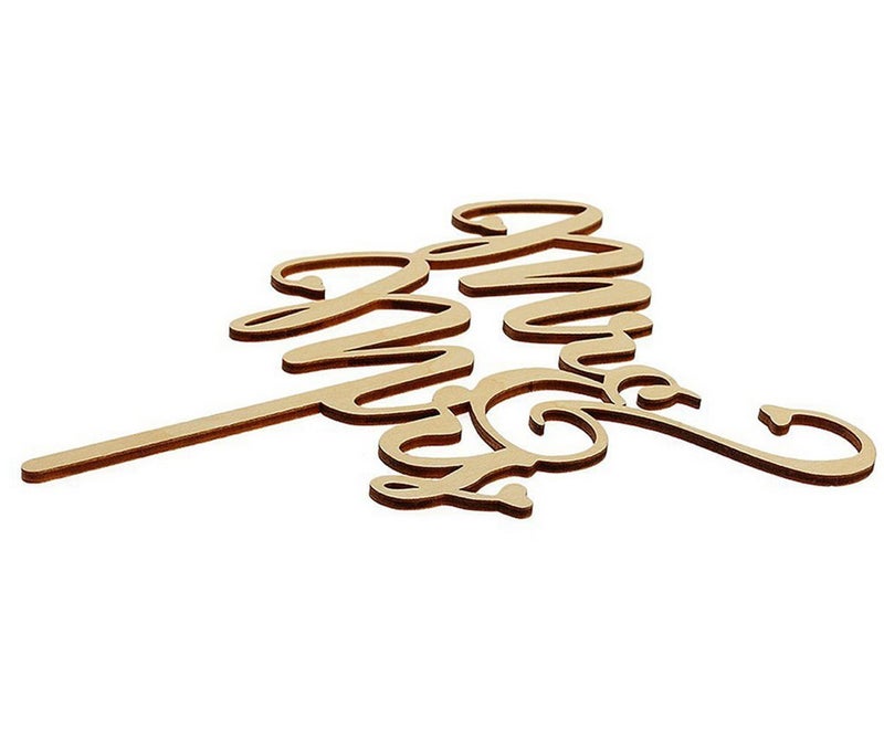 KOOTIPS Mr and Mrs Cake Toppers, KOOTIPS Wooden Wedding Cake Topper Party Cake Decoration (Mr and mrs cake topper A) - Image 4