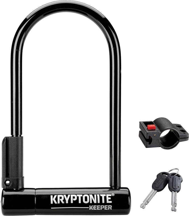 Kryptonite Keeper Standard Bike U-Lock - Heavy Duty Anti-Theft Bicycle Lock with Mounting Bracket and Keys - Image 1