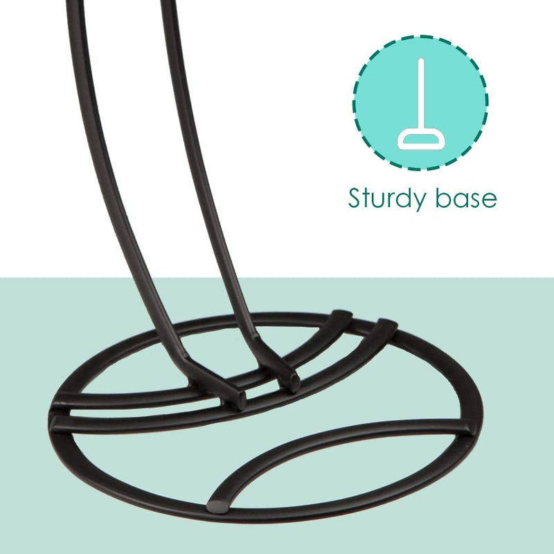 Home Basics Steel Banana Tree Holder Stand, Rust Resistant, Prevents Bruising, Circular Base, Black Satin Finish - Image 4
