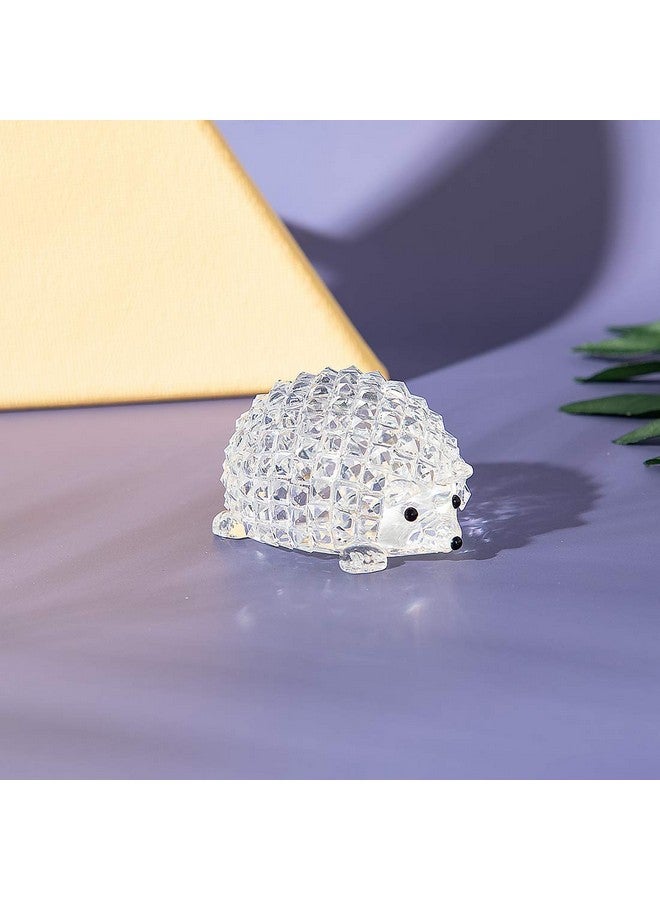LONGWIN Crystal Animal Figurines Mini Glass Hedgehog Statues Home Table Decoration Ornaments Collectible Gifts - Image 2