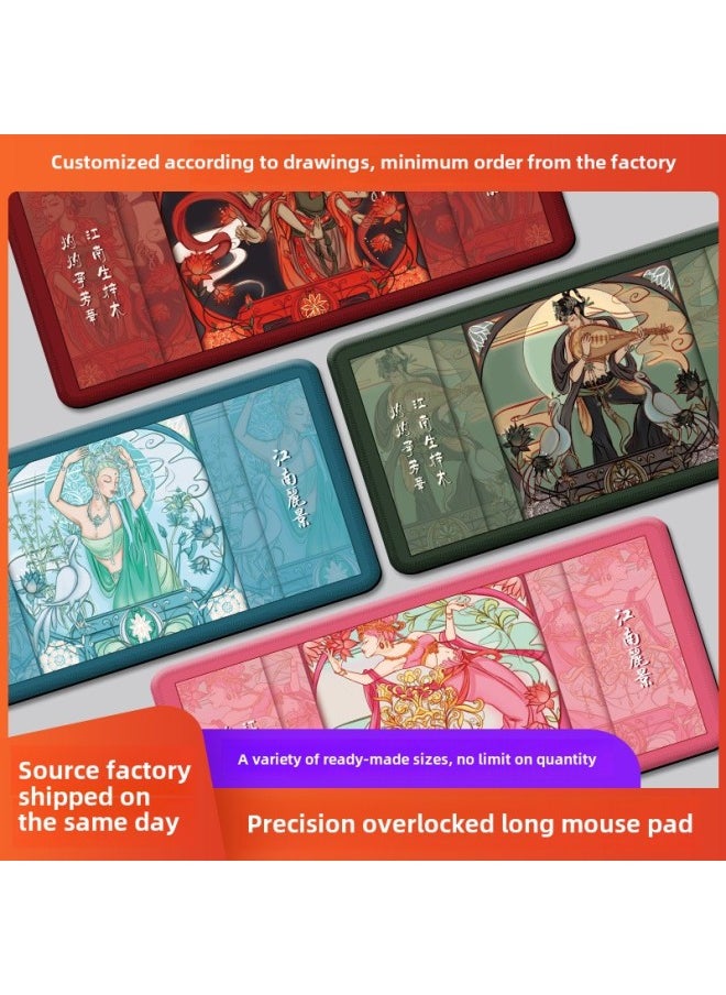 Sample Production Custom Mouse Pad Large Oversized Rubber Flat Mat Coaster Cartoon Anime Peripheral Lock Edge-Pattern:Round 220 * 3MM Without Locking Edge