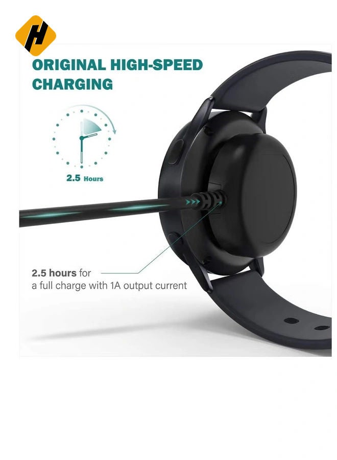 HuHa Charger Compatible with Samsung Galaxy Watch 4/4 Classic Watch3 Active 1 2 SM-R500 SM-R830 SM-R820 SM-R840 SM-R850 - USB Charging Cable 3.3ft 100cm - Smartwatch Accessories - Image 5