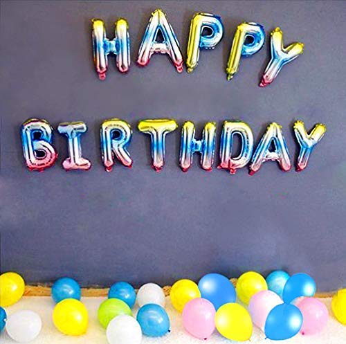 AMFIN® (16 Inch) Happy Birthday Letter Foil Balloon Birthday Party Supplies, Happy Birthday Balloons for Party Decoration - Multi Shaded - Image 5
