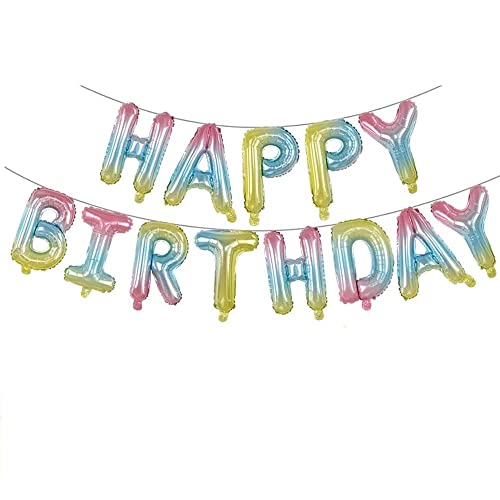 AMFIN® (16 Inch) Happy Birthday Letter Foil Balloon Birthday Party Supplies, Happy Birthday Balloons for Party Decoration - Multi Shaded - Image 1