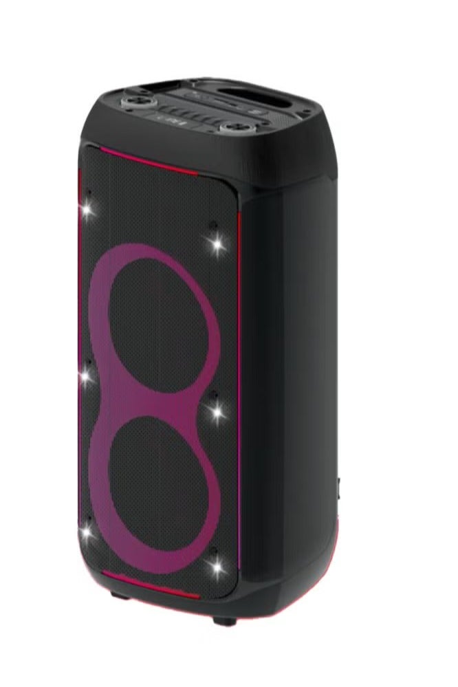 بلاتينيوم صب بلوتوث , نظام مكبر صوت احترافي يعمل بالبطارية، مقاس 8 إنش وصوت X-Bass العميق بطارية ليثيوم 7.4 فولت/5400 مللي أمبير/ساعة مزودة بتقنية البلوتوث، منفذ بطاقة ذاكرة - منفذ USB وجهاز تحكم عن بعد، ضوء LED بطيف موسيقى RMS بقوة 60 وات طراز AH-8550 - Image 2