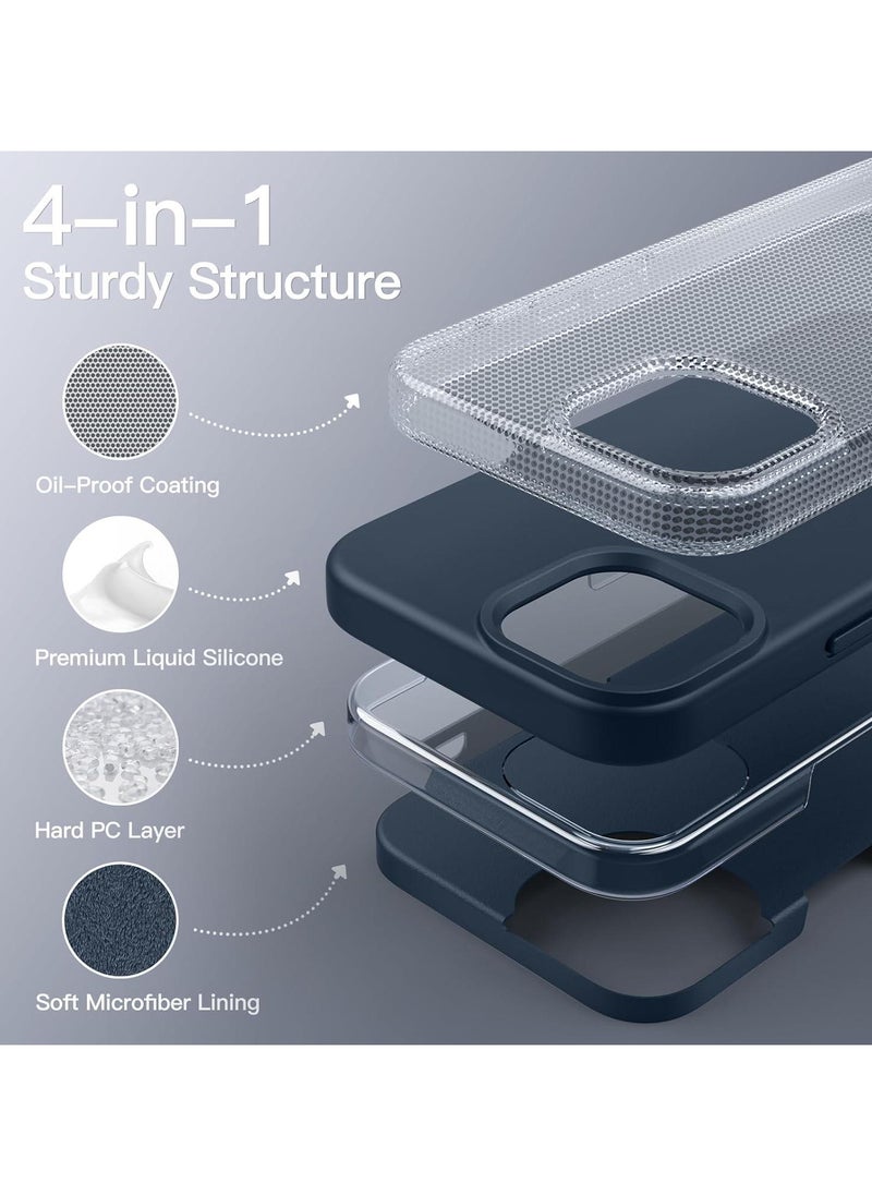 FITIT FITIT Magnetic Silicone Case for iPhone 14Plus 6.7-Inch, Compatible with MagSafe, Blue.  - Image 4