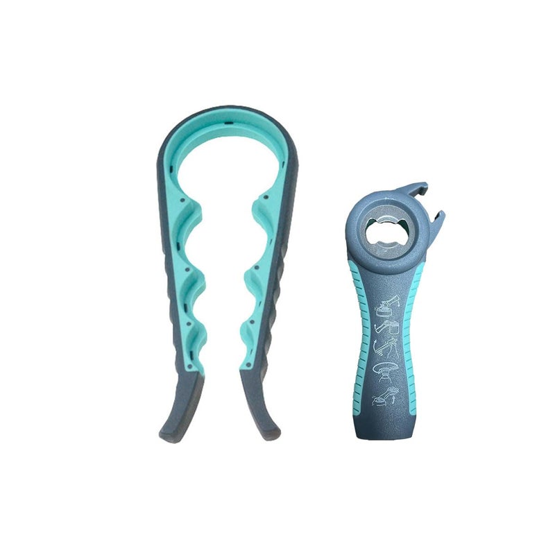 Jar Opener for Seniors with ArthritisJar Opener for Weak Hands5in1 Bottle Opener4in1 Can Opener Blue
