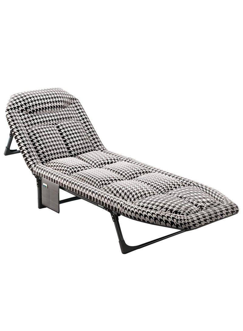 DubaiGallery Folding bed single bed office nap lounge chair portable nap bed multifunctional simple marching escort bed  - Image 3