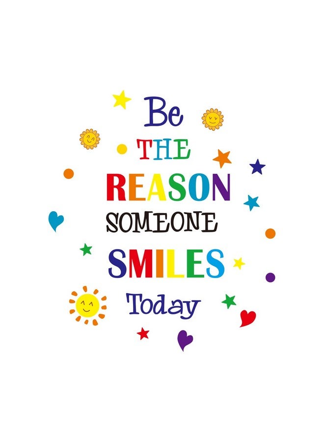 Lchen Be The Reason Someone Smiles Today Inspirational Wall Stickers Colorful Positive Motivational Removable Adhesive Wall Decals for Classroom Kids Nursery Bedroom Home Decor (Someone Smile) - Image 3