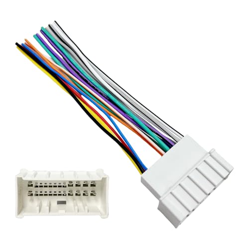 WildTundra 24Pin Radio Wiring Harness for Hyundai 2006-2008 KIA 2005-2008 Aftermarket Car Stereo Wiring Harness Connector for Elantra Accent Optima Rio Car Stereo Radio Wiring Harness Cable Install - Image 1