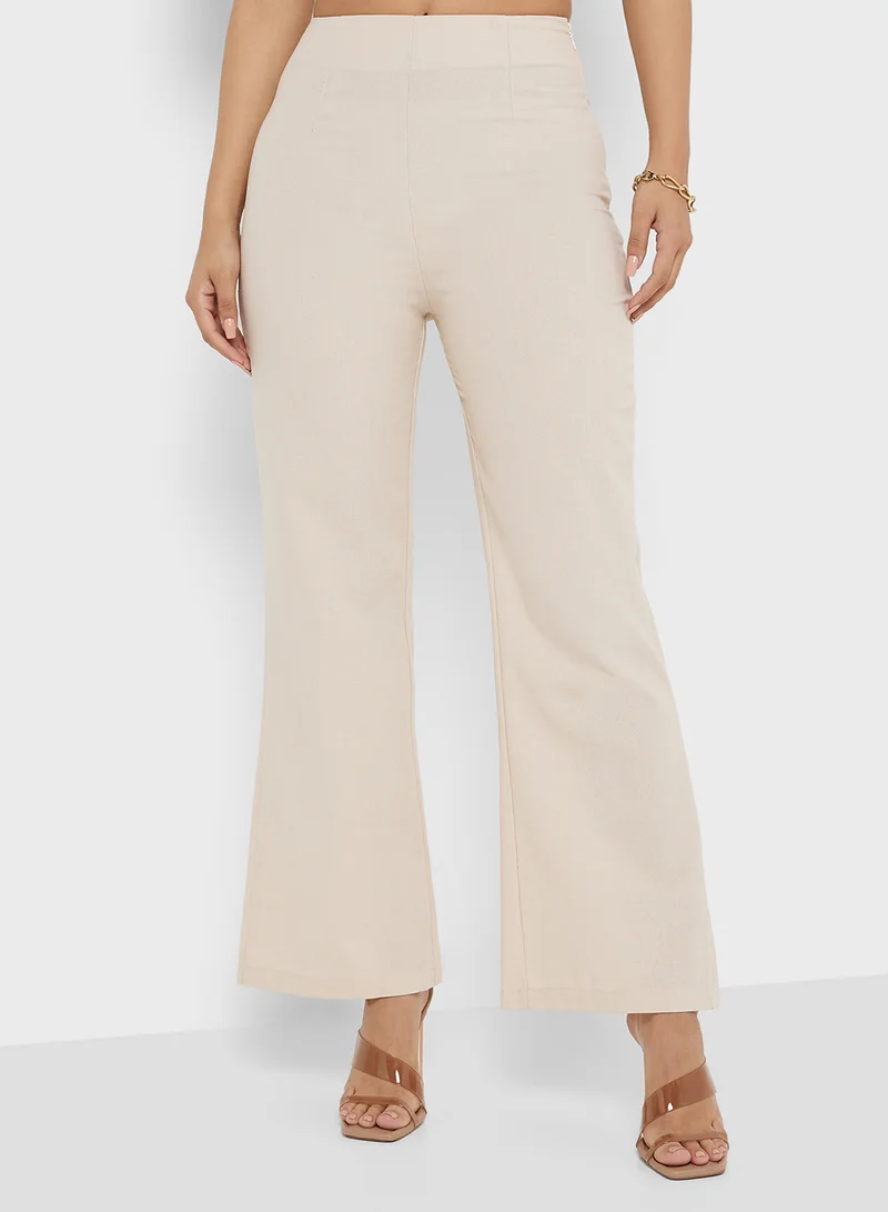 Ginger Cotton Frill Detail Square Neck Top & Pant Set