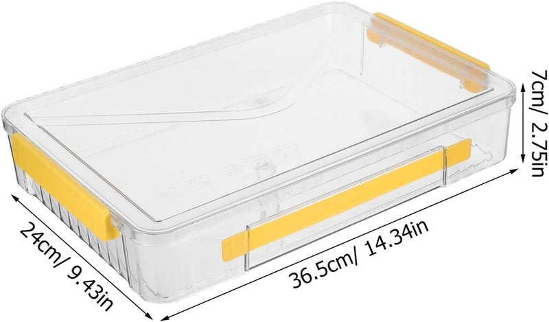 Healifty Large Pet Document Organizer Box with Handle Card Holder Storage Container for Id Cards and Trading Portable Plastic File Organizer for Home Use - Image 2
