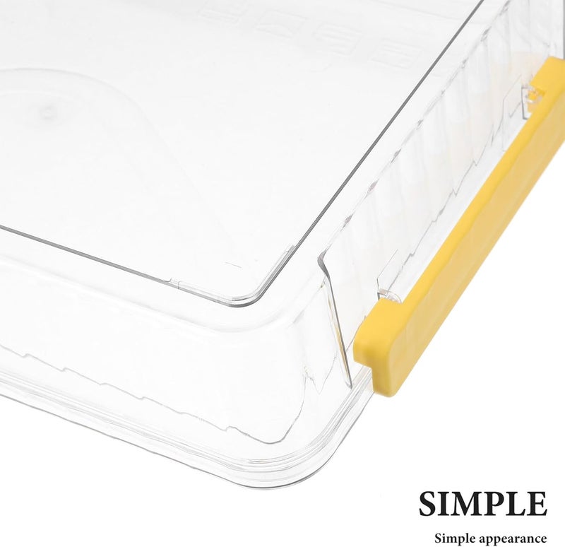 Healifty Large Pet Document Organizer Box with Handle Card Holder Storage Container for Id Cards and Trading Portable Plastic File Organizer for Home Use - Image 3