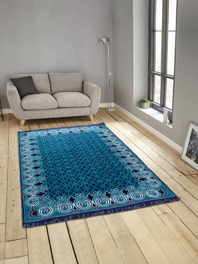 Braids Home Jacquard Weaved Premium Living Room Carpet and Area Rug -(5ft x 7 ft, Multicolor) - Image 5