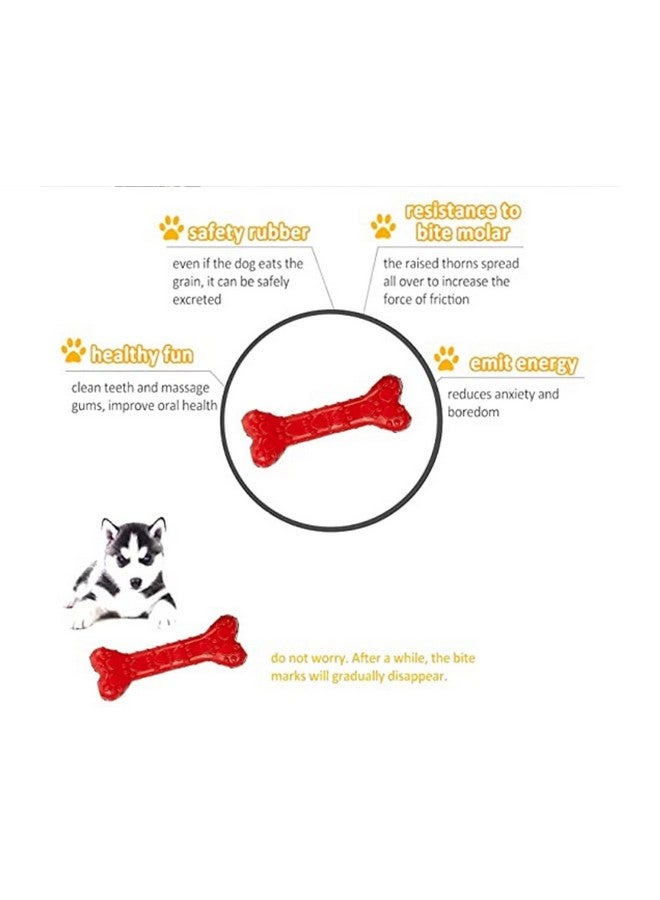 Dog Toy Combo Pack Of 5 | Handle Ball Rope, 3 Knot Rope, Rubber Bone, Spike & Hallow Ball | Small To Medium Dogs | Teething, Playing, Durable Toy Combo Pack (Color May Vary) - Image 4