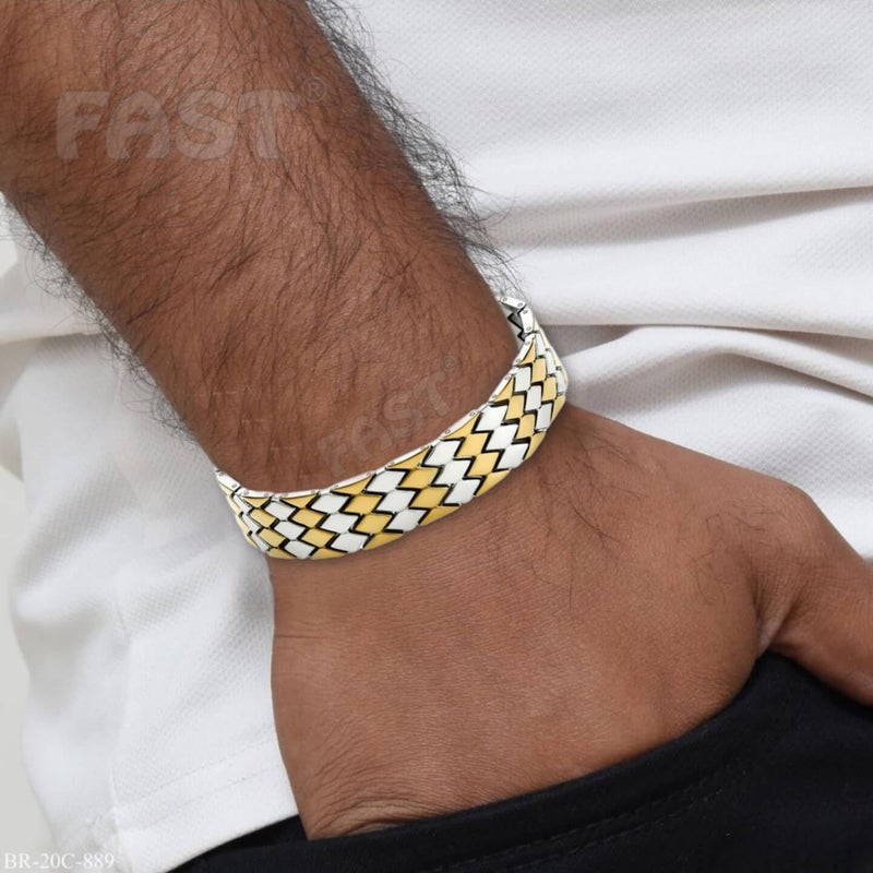 FAST سوار وكادا متعدد الأنواع بتصميم فاخر مضمون التحمل العالي بتشطيب فضي وذهبي للرجال والأولاد - Image 4