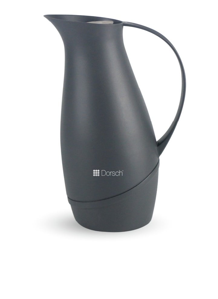 Dorsch Danish Design Vacuum Jug - 1L Premium Double-Walled Glass Liner, BPA-Free, Insulated Rubber Handle, Leakproof Lid - Ergonomic, Sleek Design - Keeps Hot for 12 Hours & Cold for 24 Hours - Perfect for Tea, Coffee, Water (Navy)  - Image 1