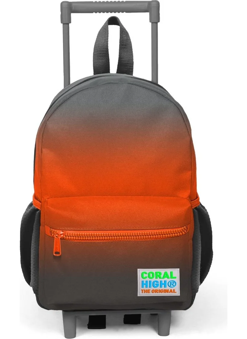 CORAL HIGH Mini Yuva Squeegee Backpack Gray Orange Color Transitional Two Compartments 24048