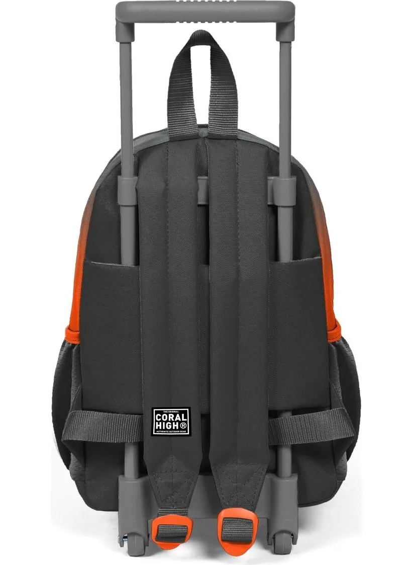 CORAL HIGH Mini Yuva Squeegee Backpack Gray Orange Color Transitional Two Compartments 24048