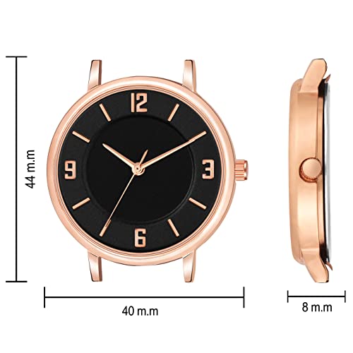 CLOUDWOOD Leather Multicolor Special Super Quality Analog Watches Combo Look Like Preety For Girls And Womne Pack Of - 2 (Mt391-392) (Black-Pink) - Image 4