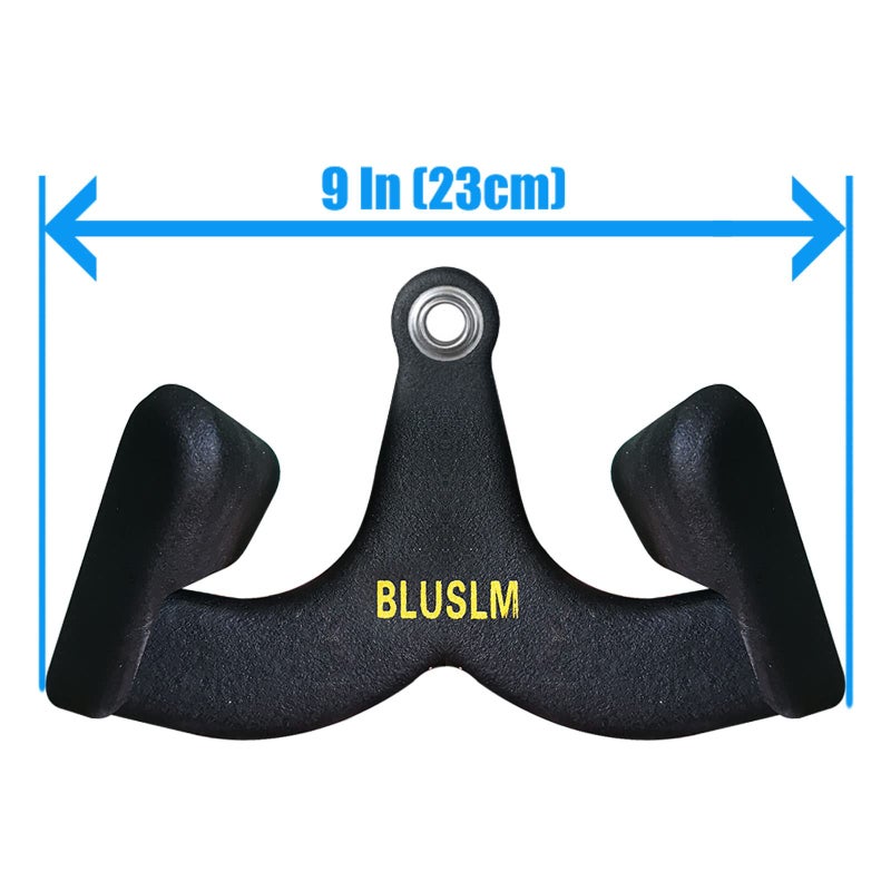 BLUSLM LAT Pull Down Bar for Cable Machine, LAT Pulldown Attachments T-bar V-bar Cable Attachment for Gym, Back Tricep Strength Training Handle (BL01) - Image 2