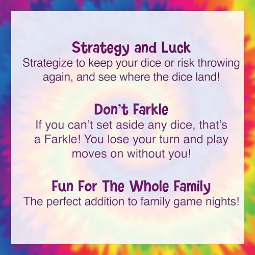 PlayMonster Farkle Classic Dice Game – Rainbow Kids Games, Dice Games, Family Games, Travel Games, Adult Games, Board Games, Dice Cup, Dice Set, Farkle Score Sheets Included, Ages 8+ - Image 5